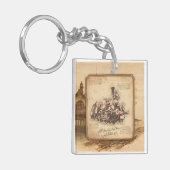 Vintager Dampfzug / Lokomotive Art. Fahrergeschenk Schlüsselanhänger (Vorderseite links)