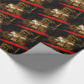 Vintager Dampfzug - Luftpumpe Geschenkpapier (Ecke)