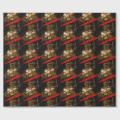 Vintager Dampfzug - Luftpumpe Geschenkpapier (Flach)