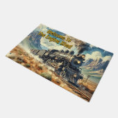 Vintager Dampfzug Motor Fußmatte (Schrägansicht)