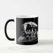 Vintager Dampfzug Motor Magic Morphing Tasse (Links)