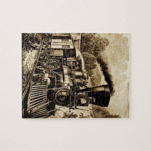 Vintager Dampfzug Motor Puzzle (Horizontal)