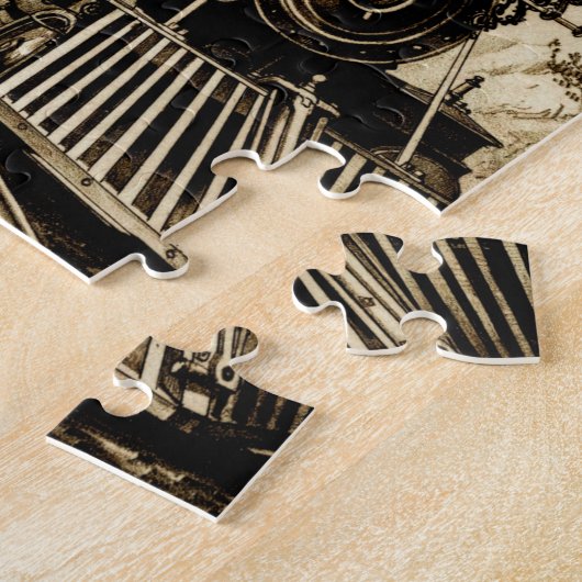 Vintager Dampfzug Motor Puzzle (Seite)