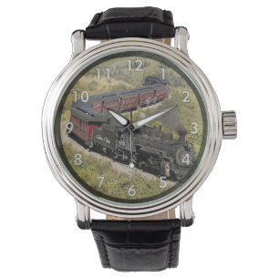 Vintager Dampfzug Motor Train, C & TS-489 Armbanduhr