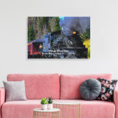 Vintager Dampfzug - Name hinzufügen Leinwanddruck (Insitu (Wohnzimmer))