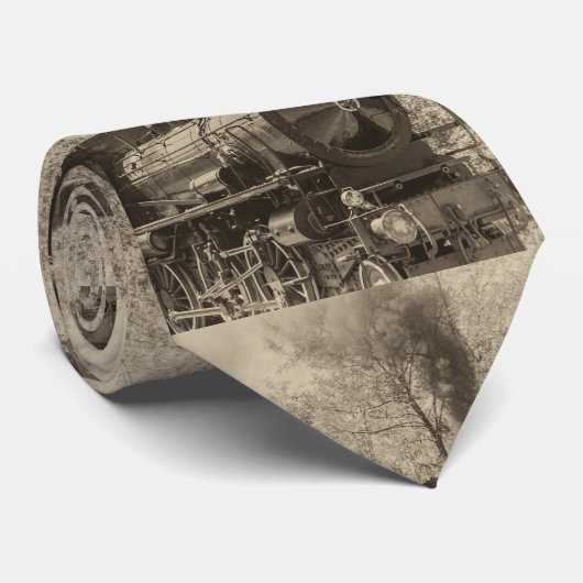 Vintager Dampfzug Necktie Krawatte (Gerollt)