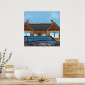 Vintager Dampfzug Poster (Küche)