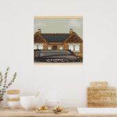 Vintager Dampfzug Poster (Küche)