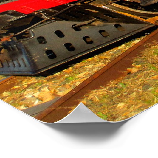 Vintager Dampfzug Poster (Ecke)