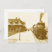 Vintager Dampfzug Postkarte (Vorne/Hinten)