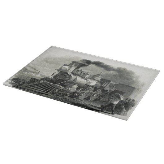 Vintager Dampfzug Schneidebrett (Ecke)