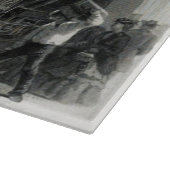 Vintager Dampfzug Schneidebrett (Ecke)