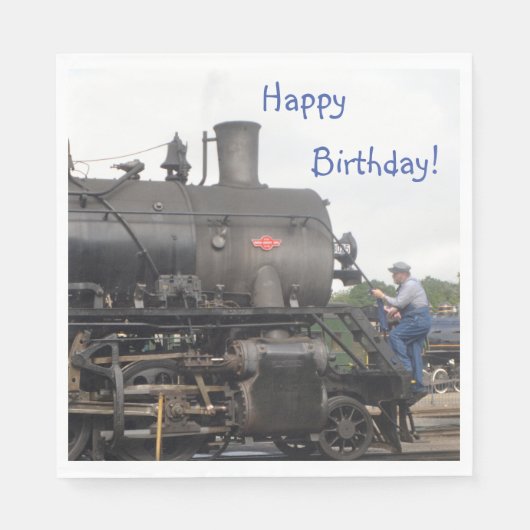 Vintager Dampfzug Serviette (Vorderseite)