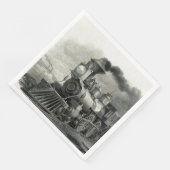 Vintager Dampfzug Serviette (Ecke)