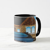 Vintager Dampfzug Tasse (VorderseiteRechts)