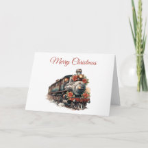 Vintager Dampfzug Traditionelle Weihnachtsfeiertag