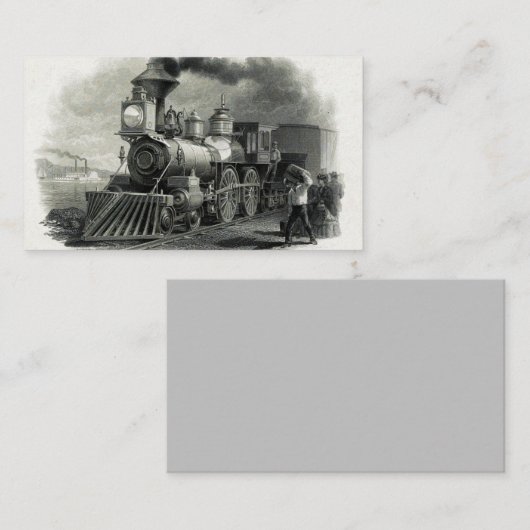 Vintager Dampfzug Visitenkarte (Vorne/Hinten)
