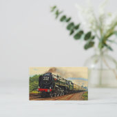 Vintager Dampfzug Visitenkarte (Stehend Vorderseite)