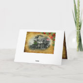 Vintager Dampfzug Weihnachten (Rückseite)