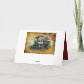 Vintager Dampfzug Weihnachtskarte Feiertagskarte (Rückseite)