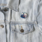 Vintager Dampfzug Winterlandschaft Schneeberg Button (Beispiel)