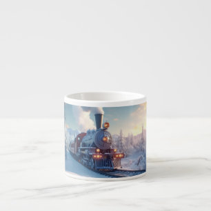 Vintager Dampfzug Winterschneeberg Espressotasse