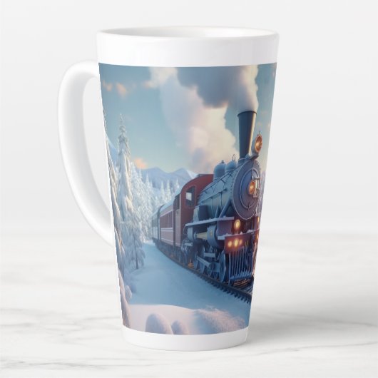 Vintager Dampfzug Winterschneeberg Milchtasse (Linke Ecke)