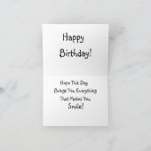 Vintager Dampfzug zum Geburtstag Karte (Innenseite)