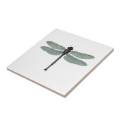 Vintager Damselfly-Dragonfly-Insekt Zeichnend Fliese (Seite)