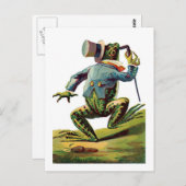 Vintager Dancing Frosch Postkarte (Vorne/Hinten)