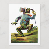Vintager Dancing Frosch Postkarte (Vorderseite)
