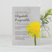 Vintager Dandelion Bridal Dusche Einladungen (Stehend Vorderseite)