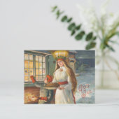 Vintager dänischer Weihnachtsgott Jul Feiertagspostkarte (Stehend Vorderseite)