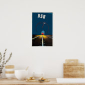 Vintager dänischer Zug Poster (Küche)