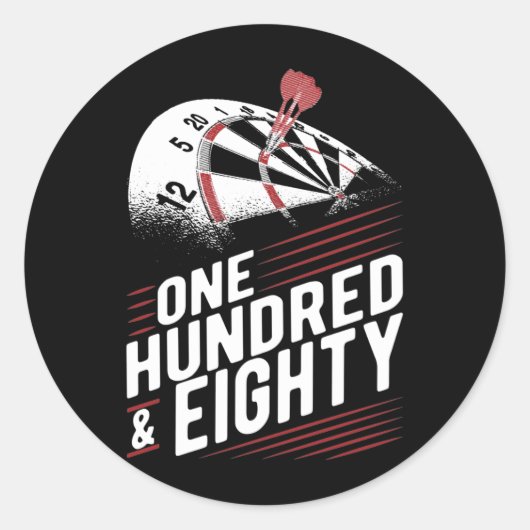 Vintager Dart-Aufziehbrett 180 Darts Runder Aufkleber (Vorderseite)