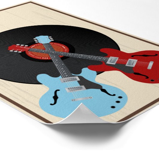 Vintager Datensatz Poster (Ecke)