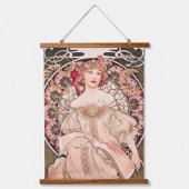 Vintager "Daydream" von Alphonse Mucha Wandteppich Mit Holzrahmen (Vorderseite)