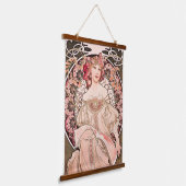 Vintager "Daydream" von Alphonse Mucha Wandteppich Mit Holzrahmen (Gewinkelt)