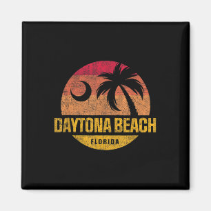 Vintager Daytona Beach Florida Palm Tree Sunset Va Magnet