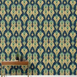 Vintager Deko Feathers Wallpaper - Elegante 20er J Tapete