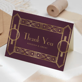 Vintager Deko Frame Burgundy Gold Wedding Vielen D Karte