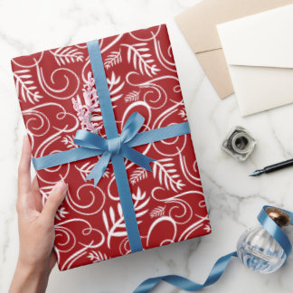 Vintager Deko-Frame-Roter Feiertag Geschenkpapier