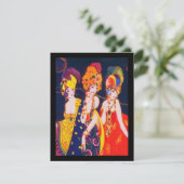 Vintager Deko Frauen mit Schmuck Einladung (Stehend Vorderseite)