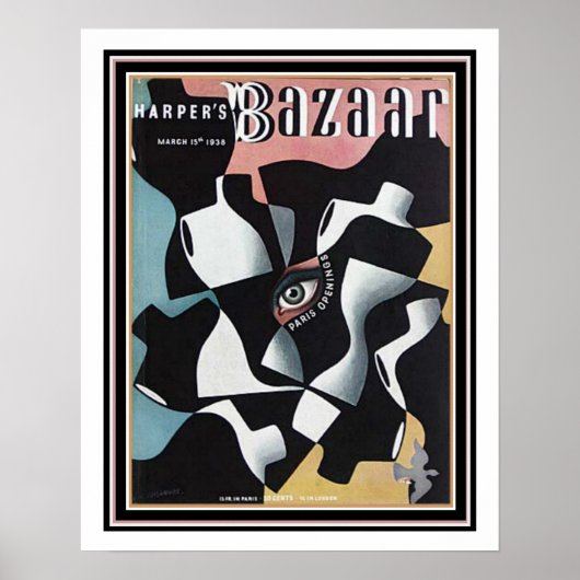 Vintager Deko Harper's Bazaar Poster 16 x 20 (Vorne)