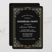 Vintager Deko Kunst, Dichtung und Musik Einladung (Vorne/Hinten)