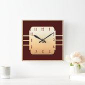 Vintager Deko Quadratische Wanduhr (Zuhause)