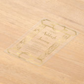 Vintager Deko-Rahmen-Hochzeit Acryleinladungen (Ablage )