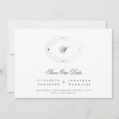 Vintager Deko Save The Date (Vorderseite)