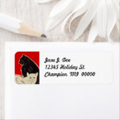 Vintager Deko-Stil: Cats Black & Whit adressiert L (Insitu)