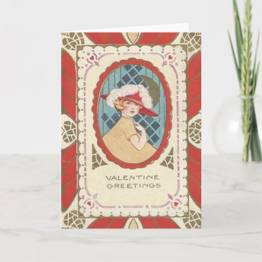 Vintager Deko Style Valentine Feiertagskarte (Vorderseite)
